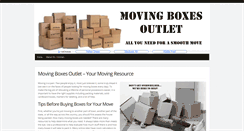 Desktop Screenshot of movingboxesoutlet.com