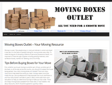 Tablet Screenshot of movingboxesoutlet.com